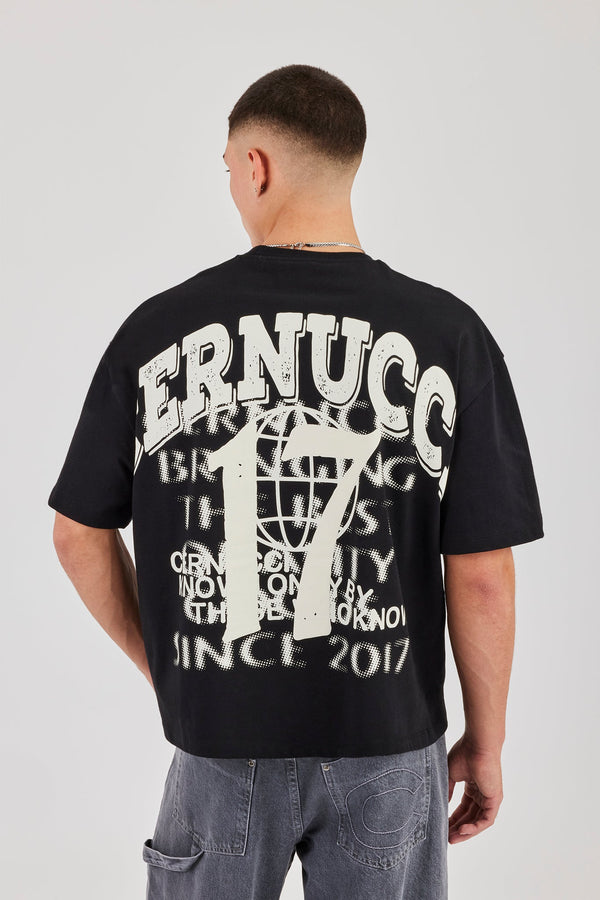 Since 2017 Back Print Boxy T-Shirt - Black
