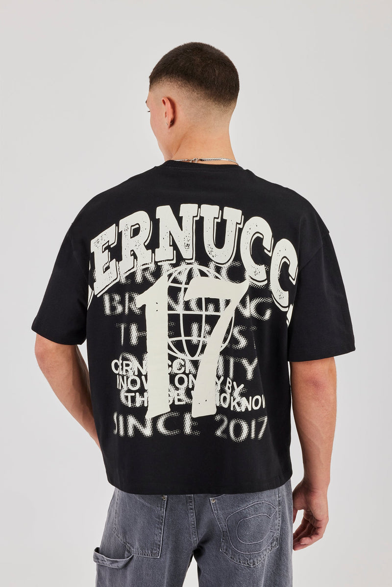 Since 2017 Back Print Boxy T-Shirt - Black