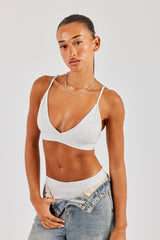 Plunge Front Bralet - Ash Grey
