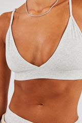Plunge Front Bralet - Ash Grey