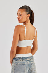 Plunge Front Bralet - Ash Grey