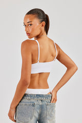 Plunge Front Bralet - White