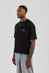 1886 Puff Print Boxy T-Shirt - Black