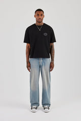 1886 Puff Print Boxy T-Shirt - Black