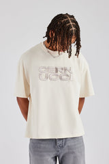 Cernucci Embroidered Boxy Fit T-Shirt - Off White