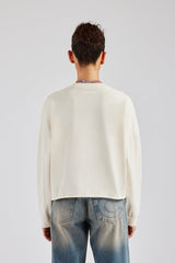 Oversized Boxy Long Sleeve Tee - Off White