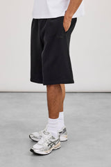 Embroidered Jersey Jort - Black