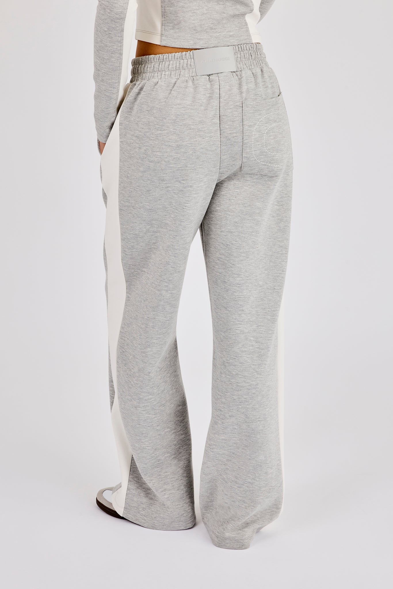 Soft Touch Panelled Jogger - Grey