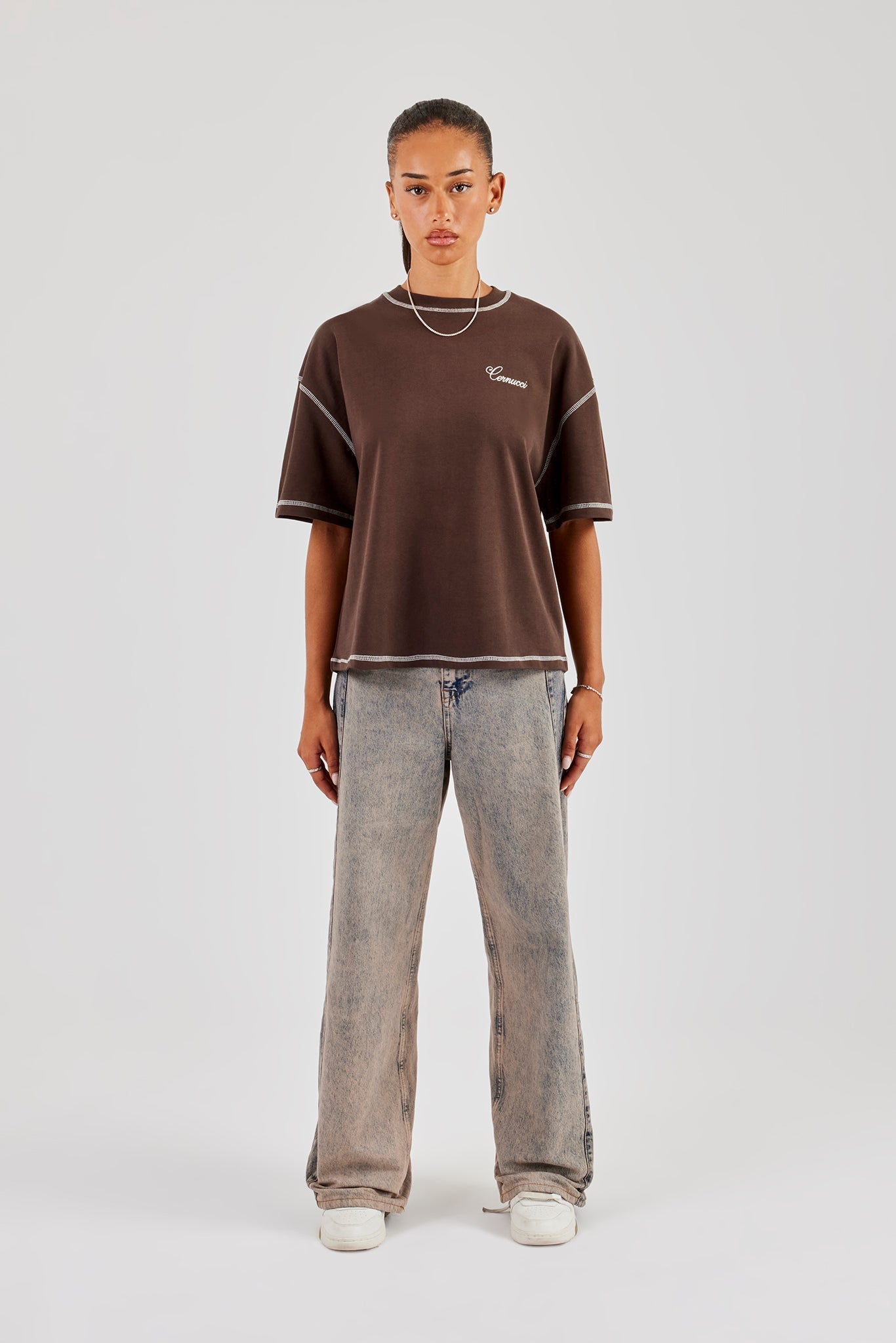 Seasoned Gems Oversized T-Shirt - Chocolate