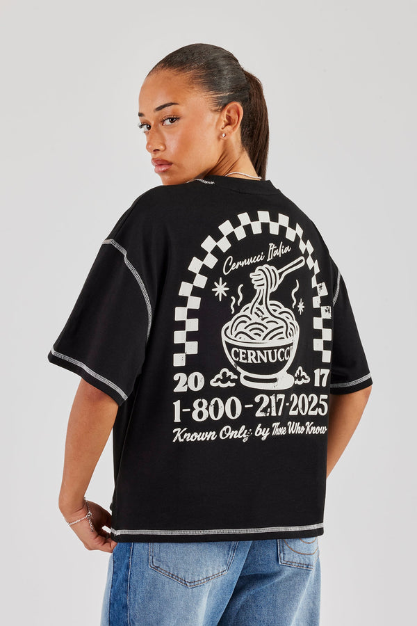 Cernucci Italia Oversized T-Shirt - Black