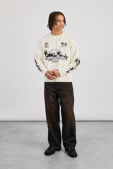 Baggy Fit Dirty Wash Jeans - Black