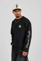 Long Sleeve Diamonds In Paradise T-Shirt - Black