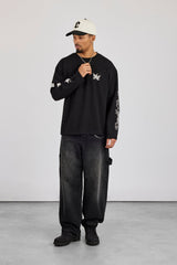 Long Sleeve Diamonds In Paradise T-Shirt - Black