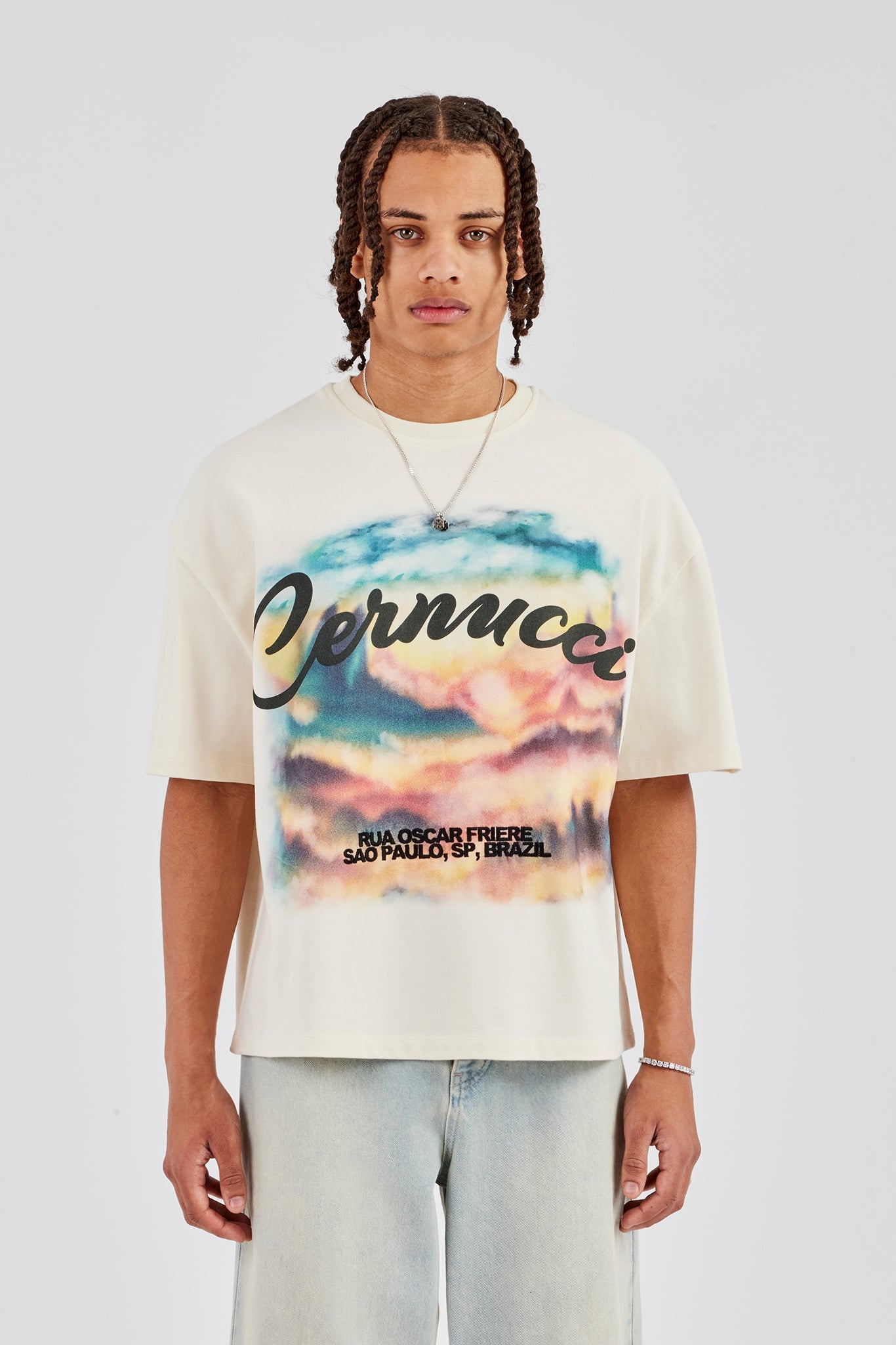 Boxy Printed T-Shirt - Off White