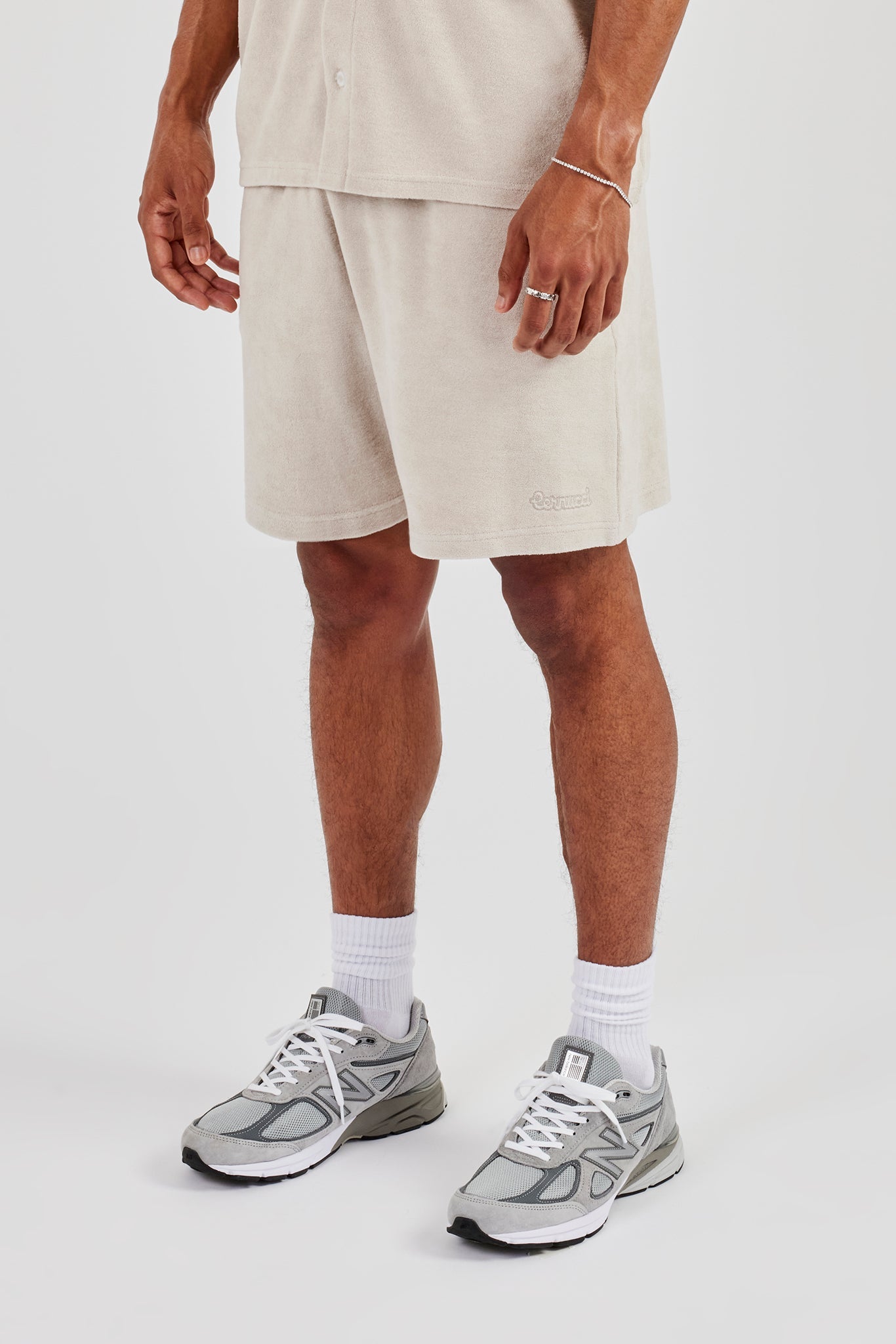 Terry Towelling Relaxed Short - Beige