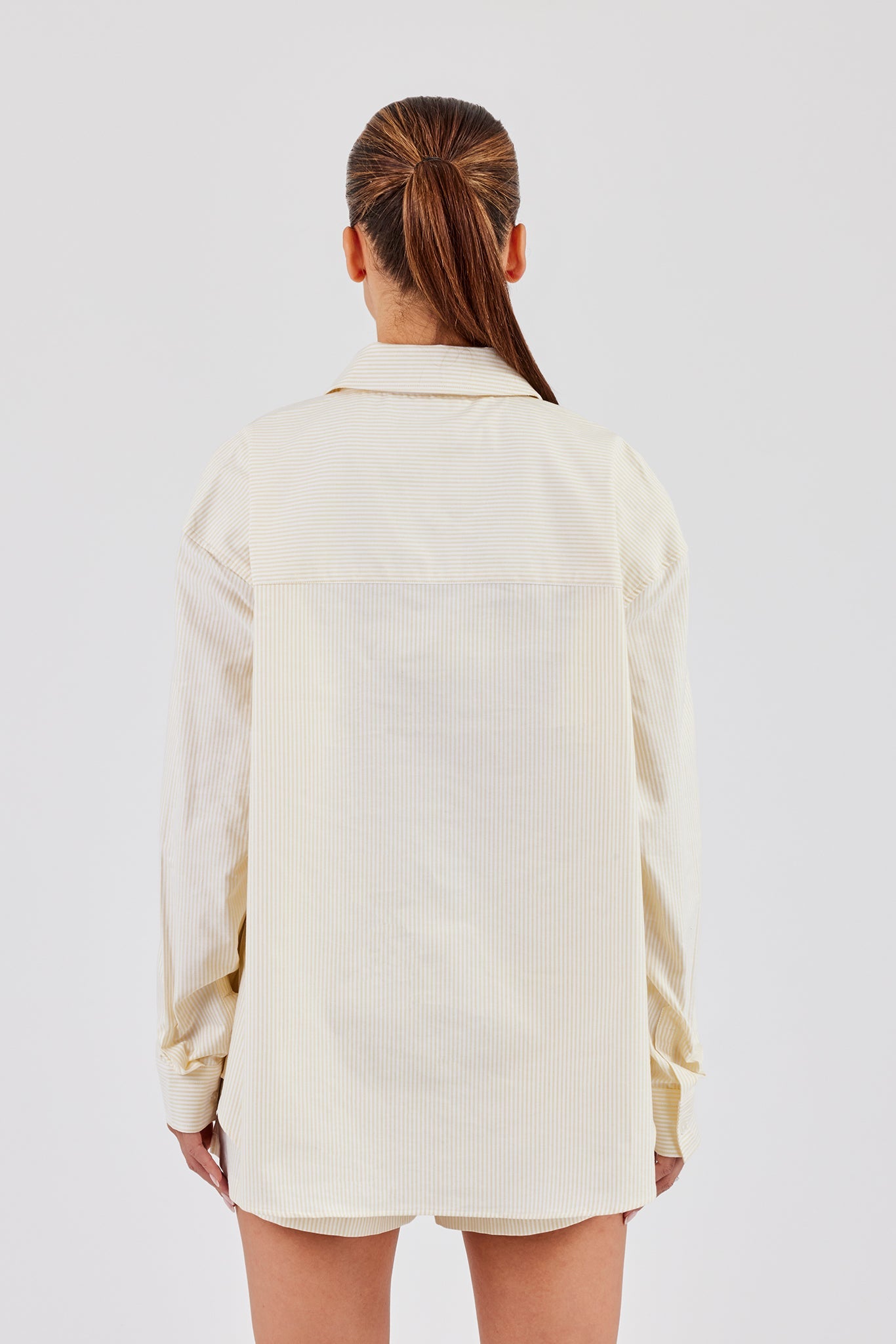 Oversized Stripe Shirt - Butter Yellow