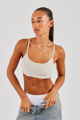 Terry Towelling Bralette - Beige