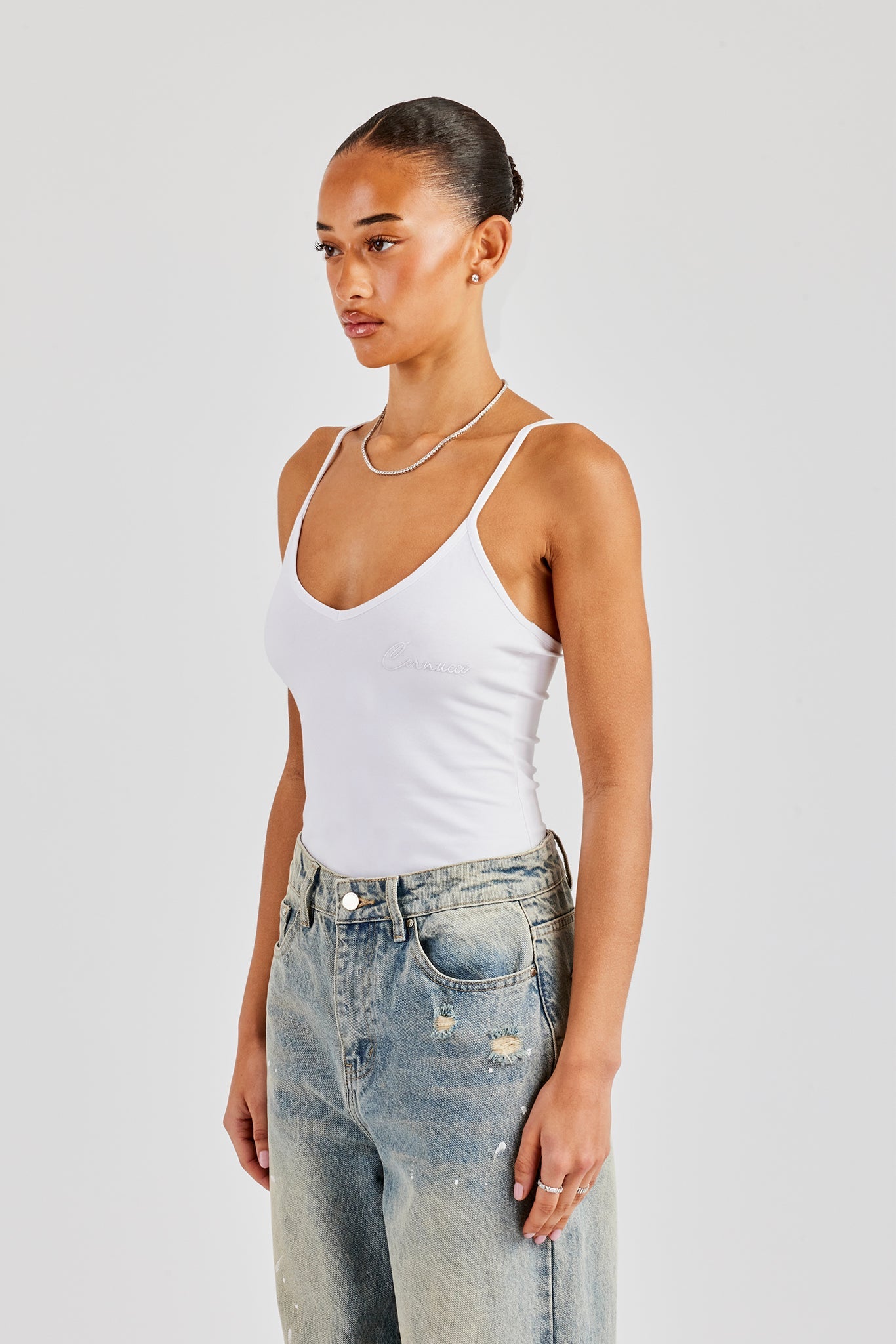 Cernucci Jersey Bodysuit - White