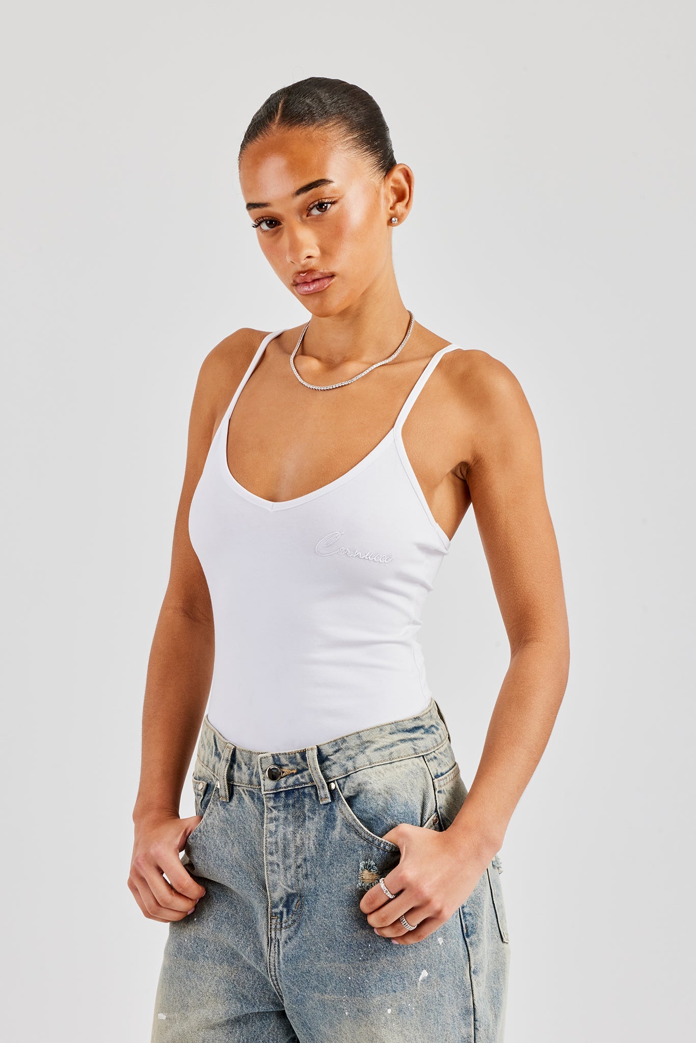 Cernucci Jersey Bodysuit - White