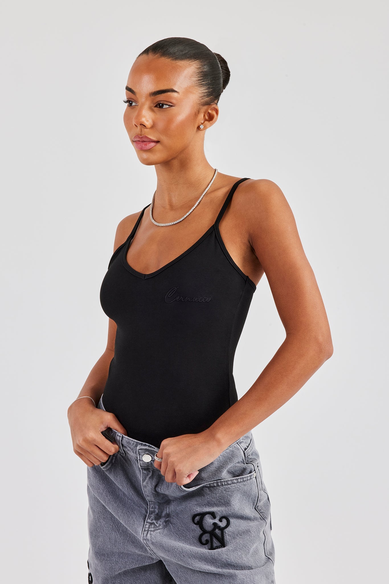 Cernucci Jersey Bodysuit - Black