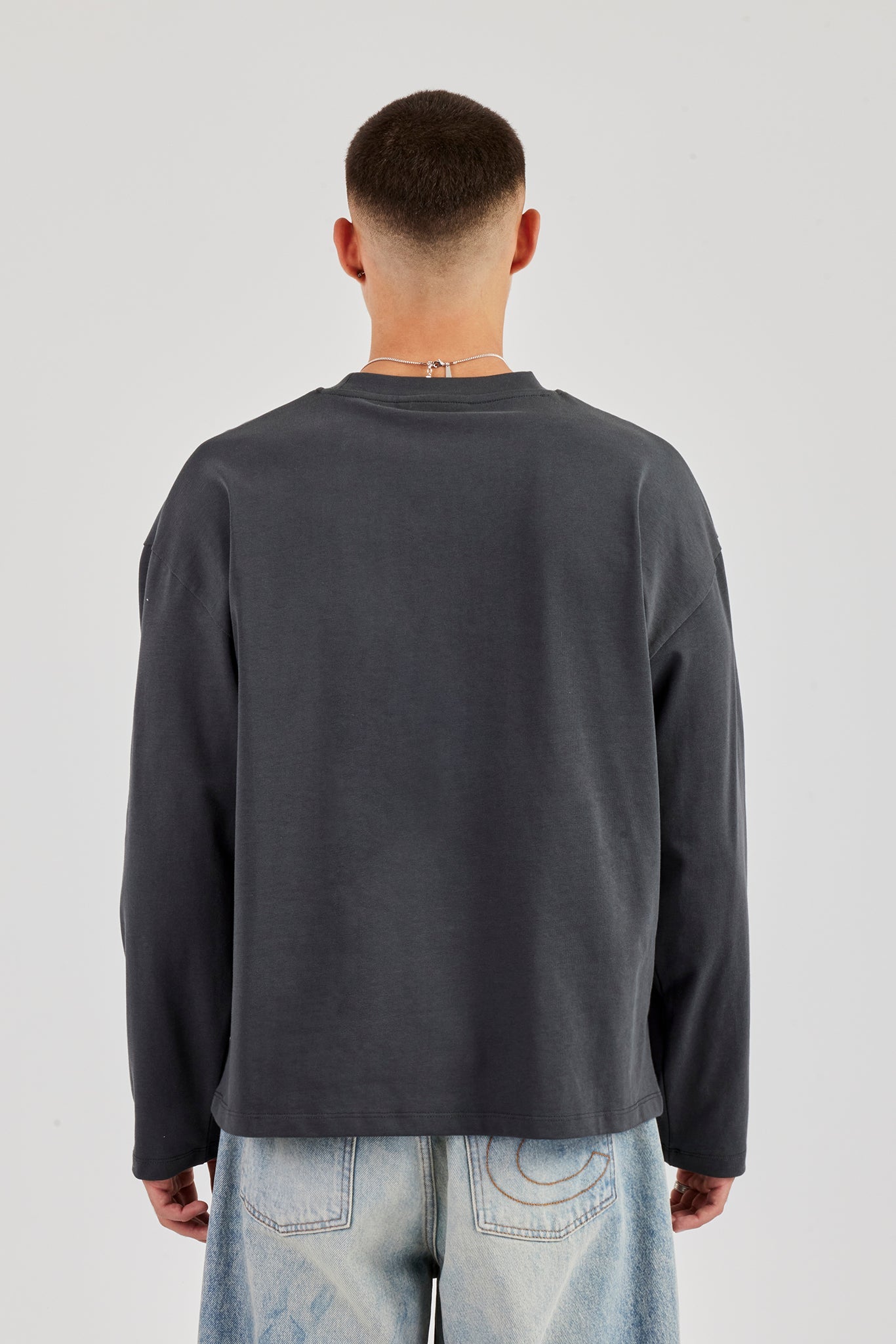 Long Sleeve Diamonds In Paradise T-Shirt - Charcoal