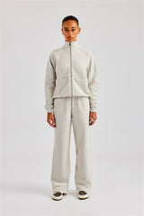 Funnel Neck Zip Through Tracksuit - Ash Grey