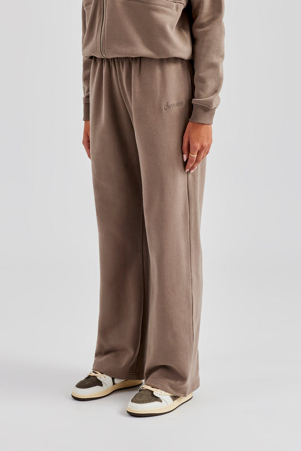 Wide Leg Jogger - Taupe