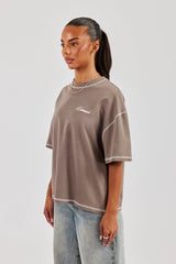 444 Cherub Oversized T-Shirt - Taupe