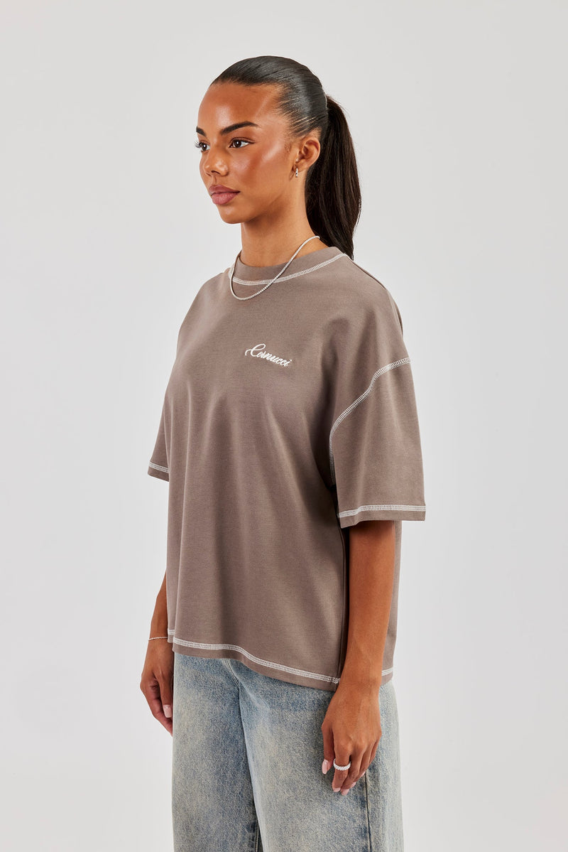 444 Cherub Oversized T-Shirt - Taupe