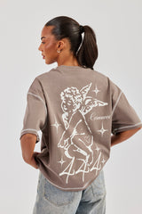 444 Cherub Oversized T-Shirt - Taupe