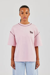 Studios Back Print Oversized T-Shirt - Baby Pink