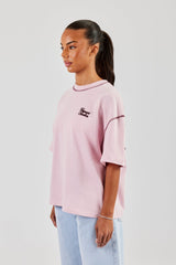 Studios Back Print Oversized T-Shirt - Baby Pink