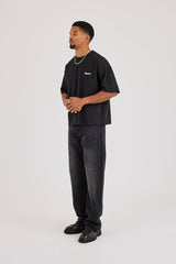 Mens Relaxed Jean - Washed Black