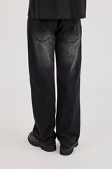 Mens Relaxed Jean - Washed Black