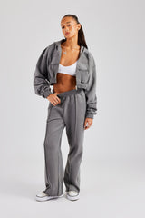 Exposed Seam Tracksuit - Charcoal