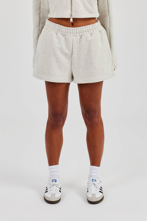 Embroidered Short - Ash Grey