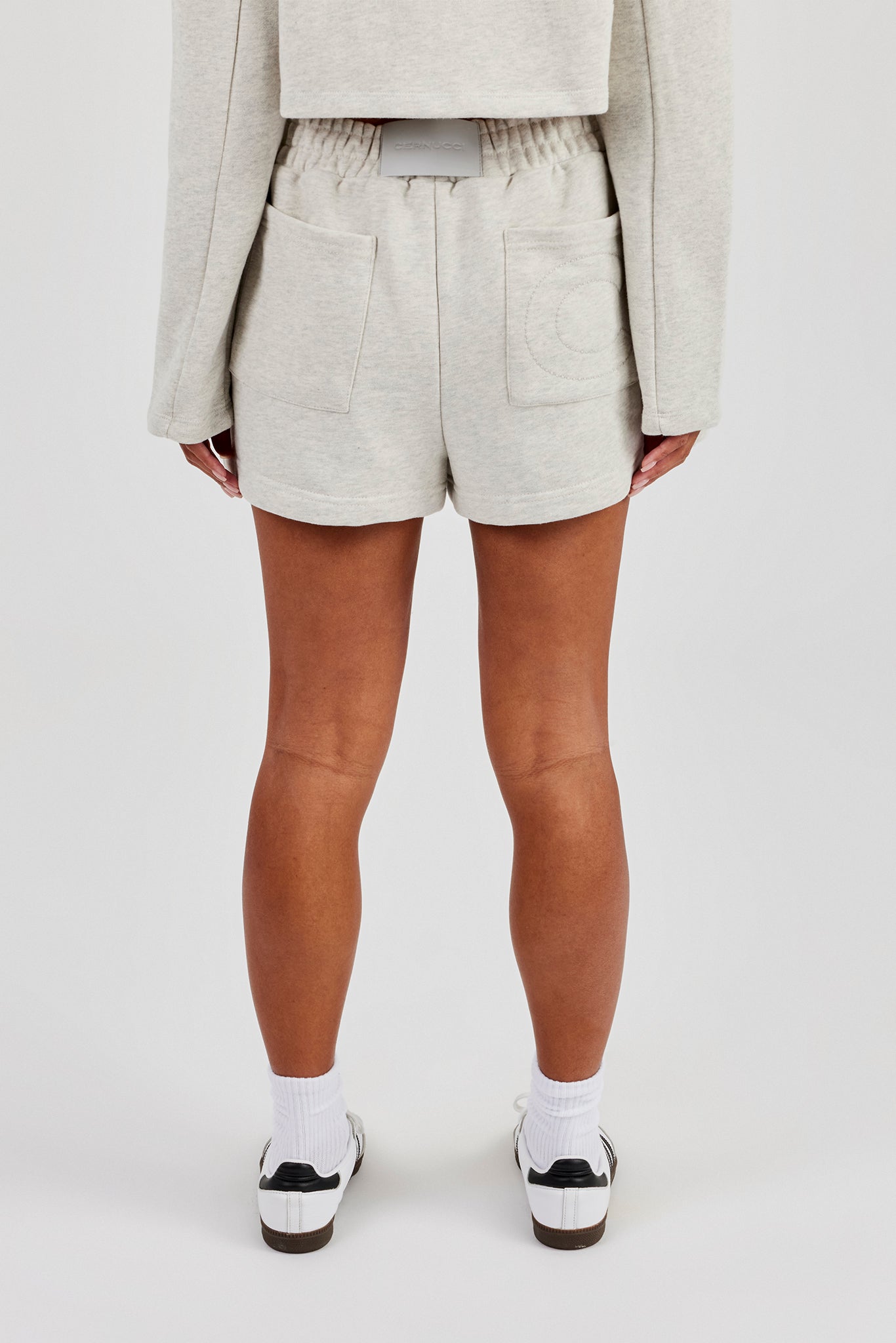 Embroidered Short - Ash Grey