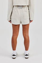 Embroidered Short - Ash Grey