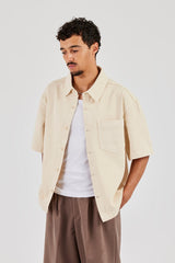 Boxy Ecru Denim Shirt