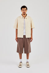 Boxy Ecru Denim Shirt