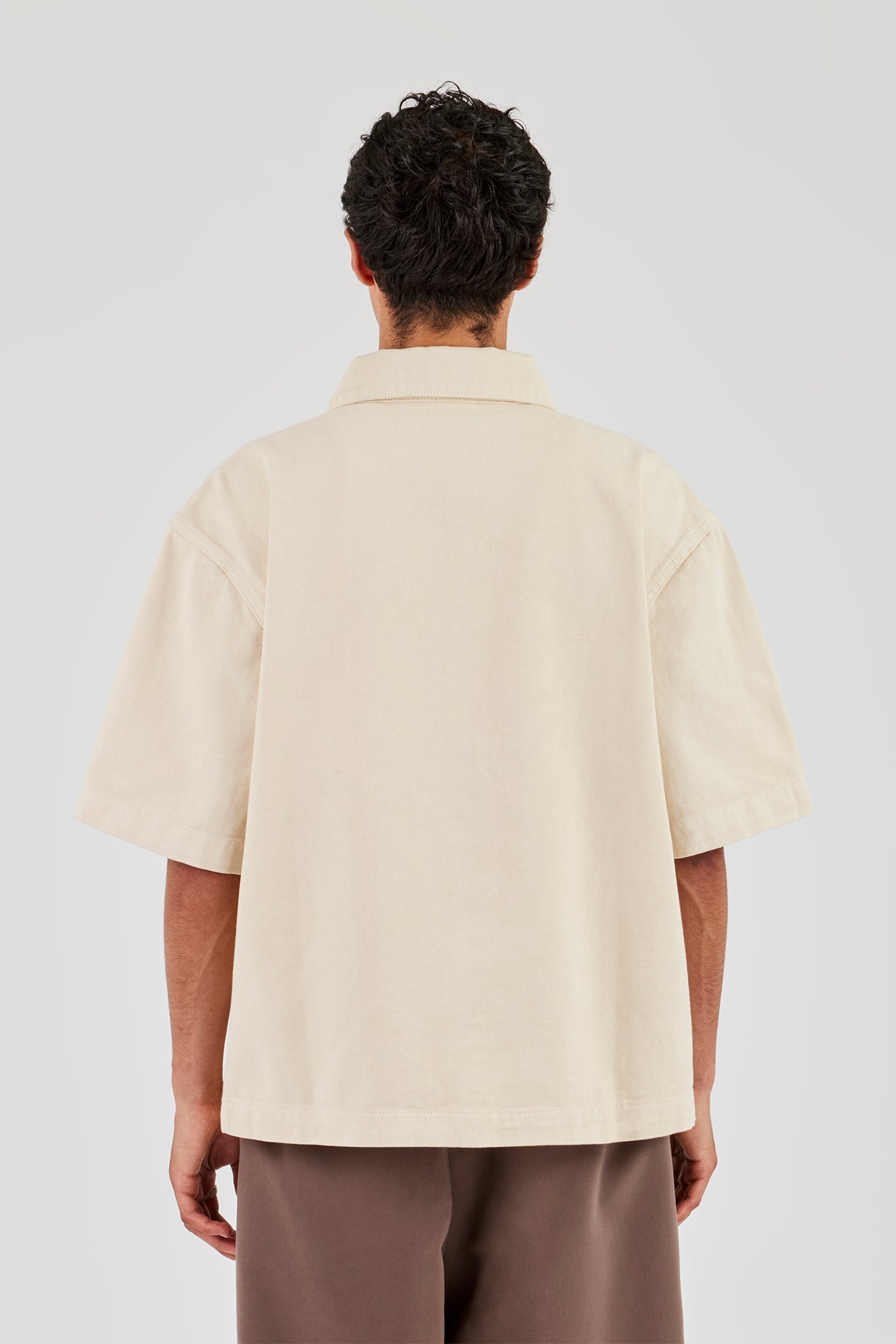 Boxy Ecru Denim Shirt