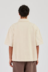 Boxy Ecru Denim Shirt