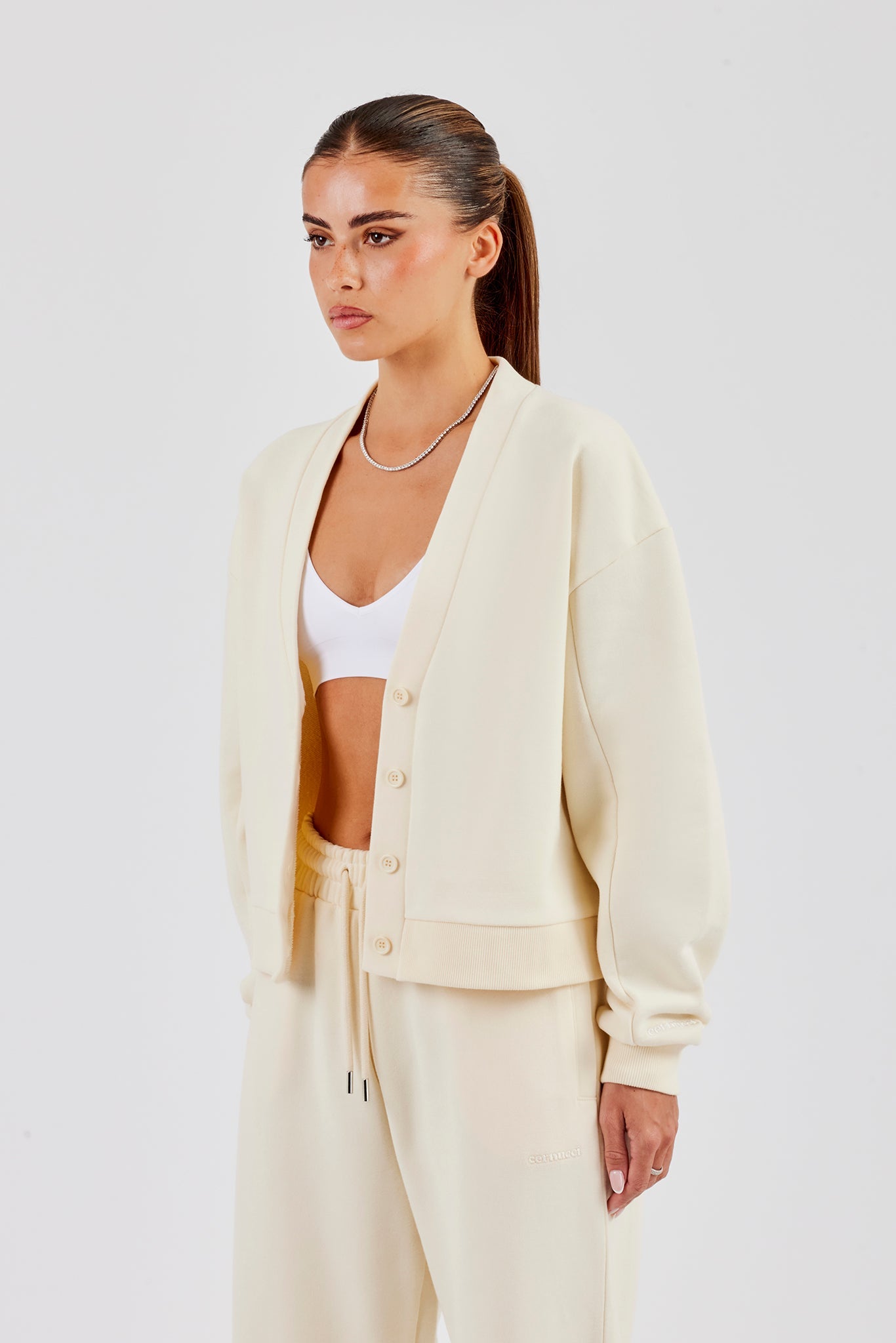 Jersey Boxy Cardigan- Butter Yellow