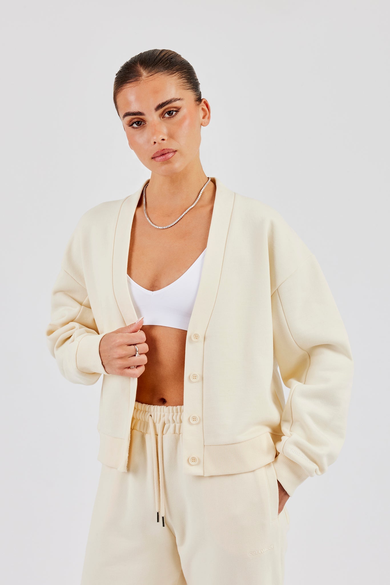 Jersey Boxy Cardigan- Butter Yellow