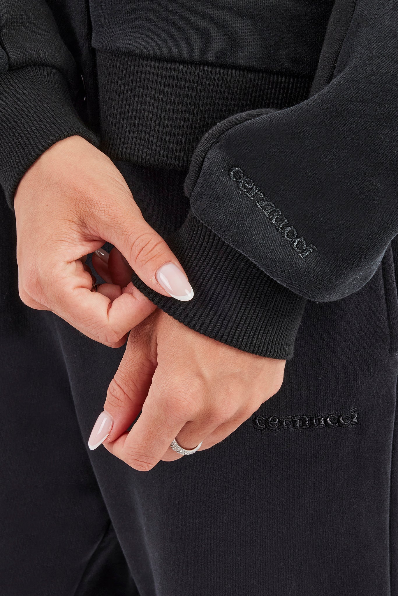 Jersey Boxy Cardigan - Black