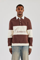 Stripe Rugby Sweatshirt - Brown
