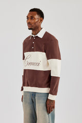 Stripe Rugby Sweatshirt - Brown