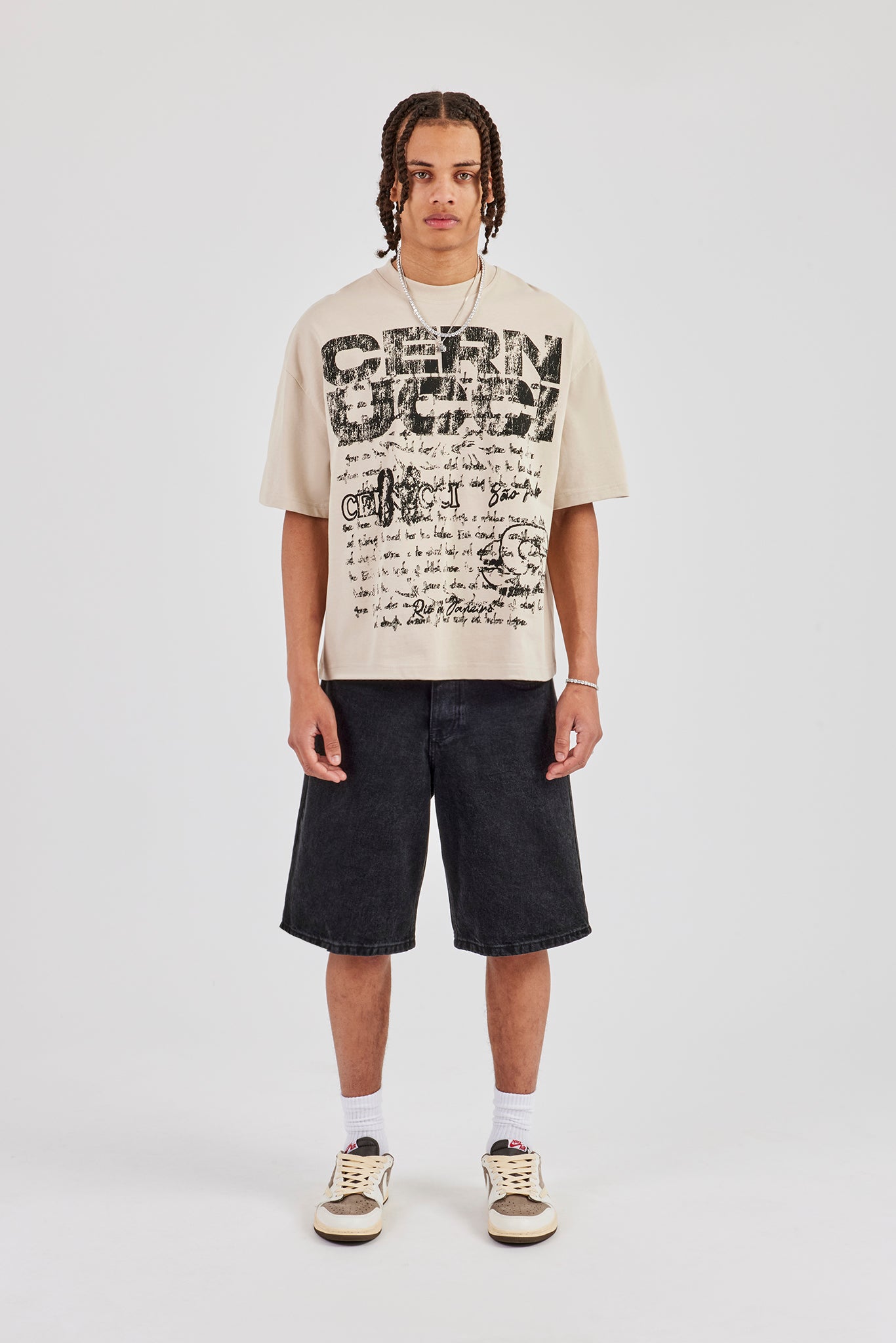 Denim Bermuda Jorts - Washed Black