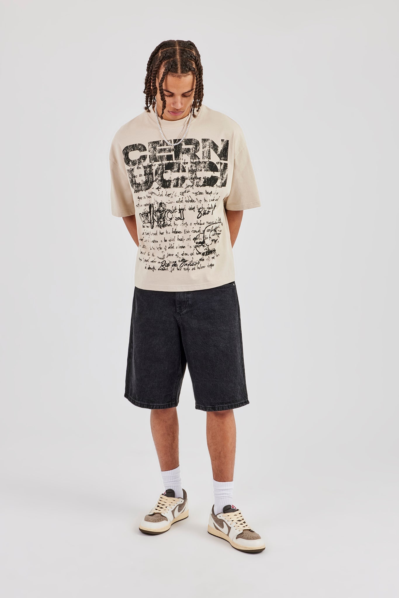 Denim Bermuda Jorts - Washed Black