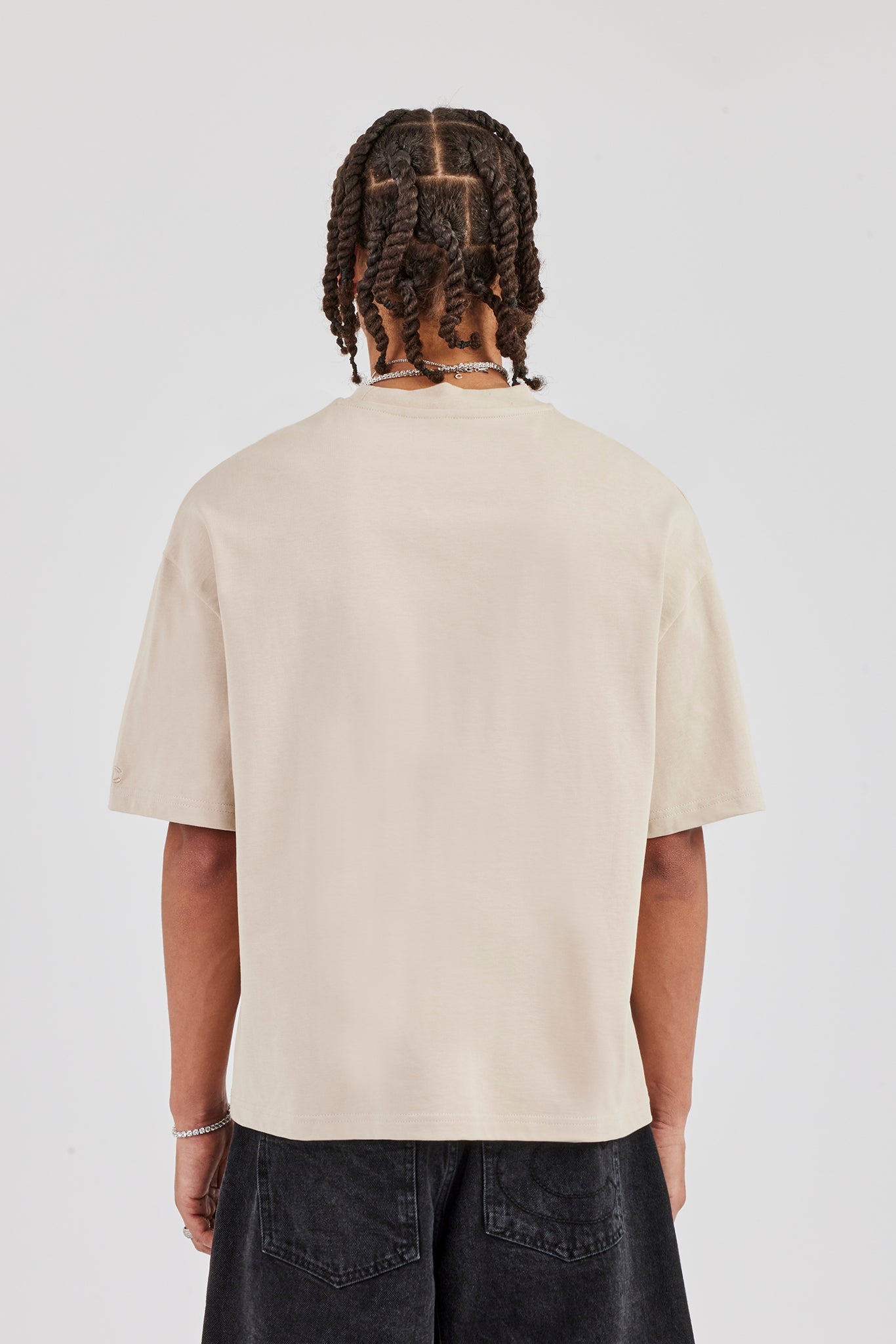 Cernucci Stacked Boxy T-Shirt - Stone